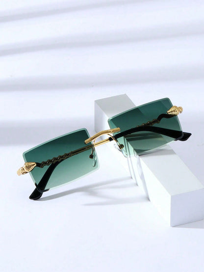Serpent Frameless Geometric Fashion Sunglasses