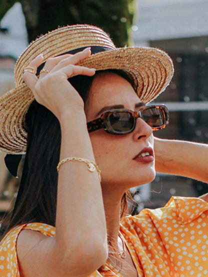 Unisex Tortoiseshell Y2K Rimless Square Sunglasses