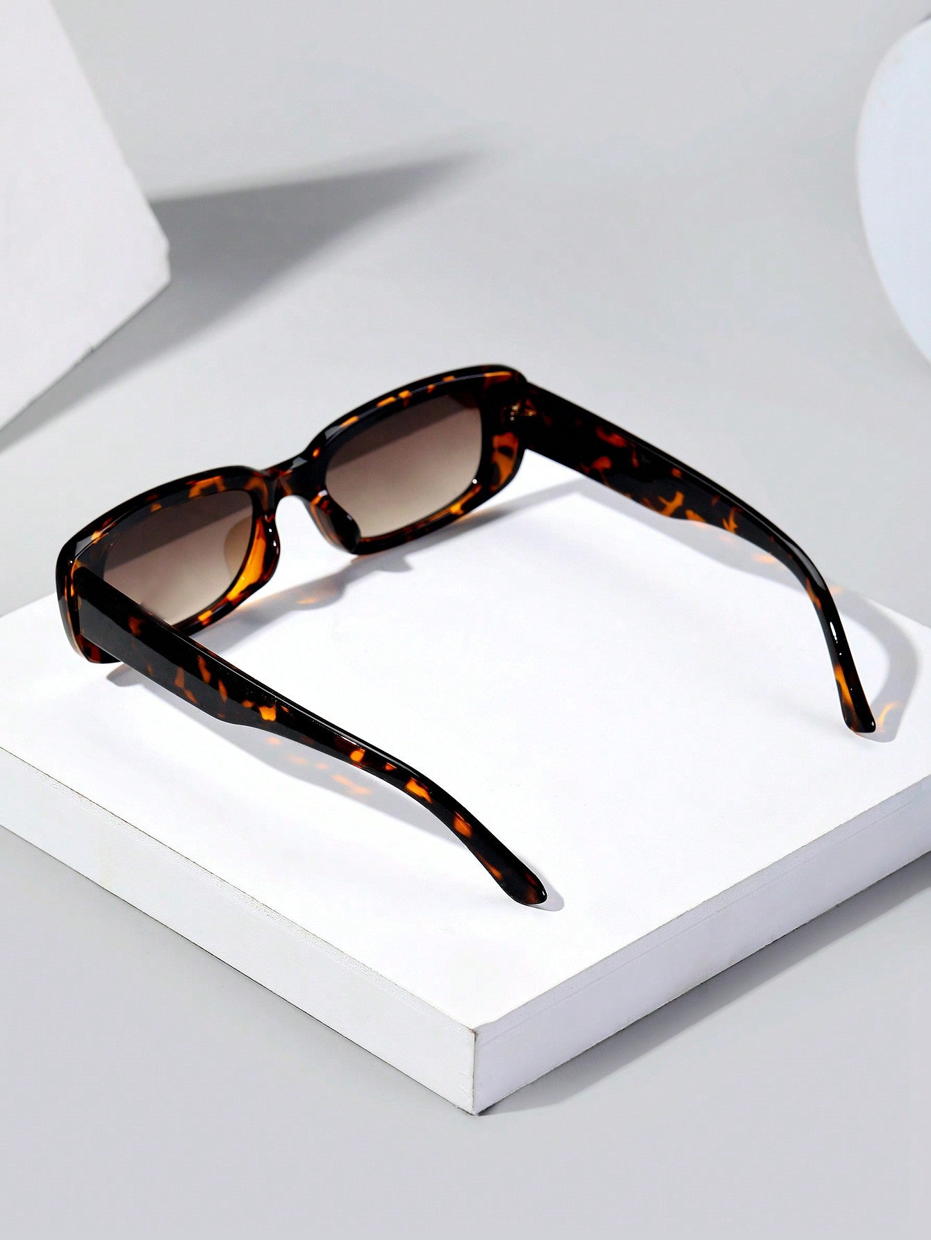 Unisex Tortoiseshell Y2K Rimless Square Sunglasses