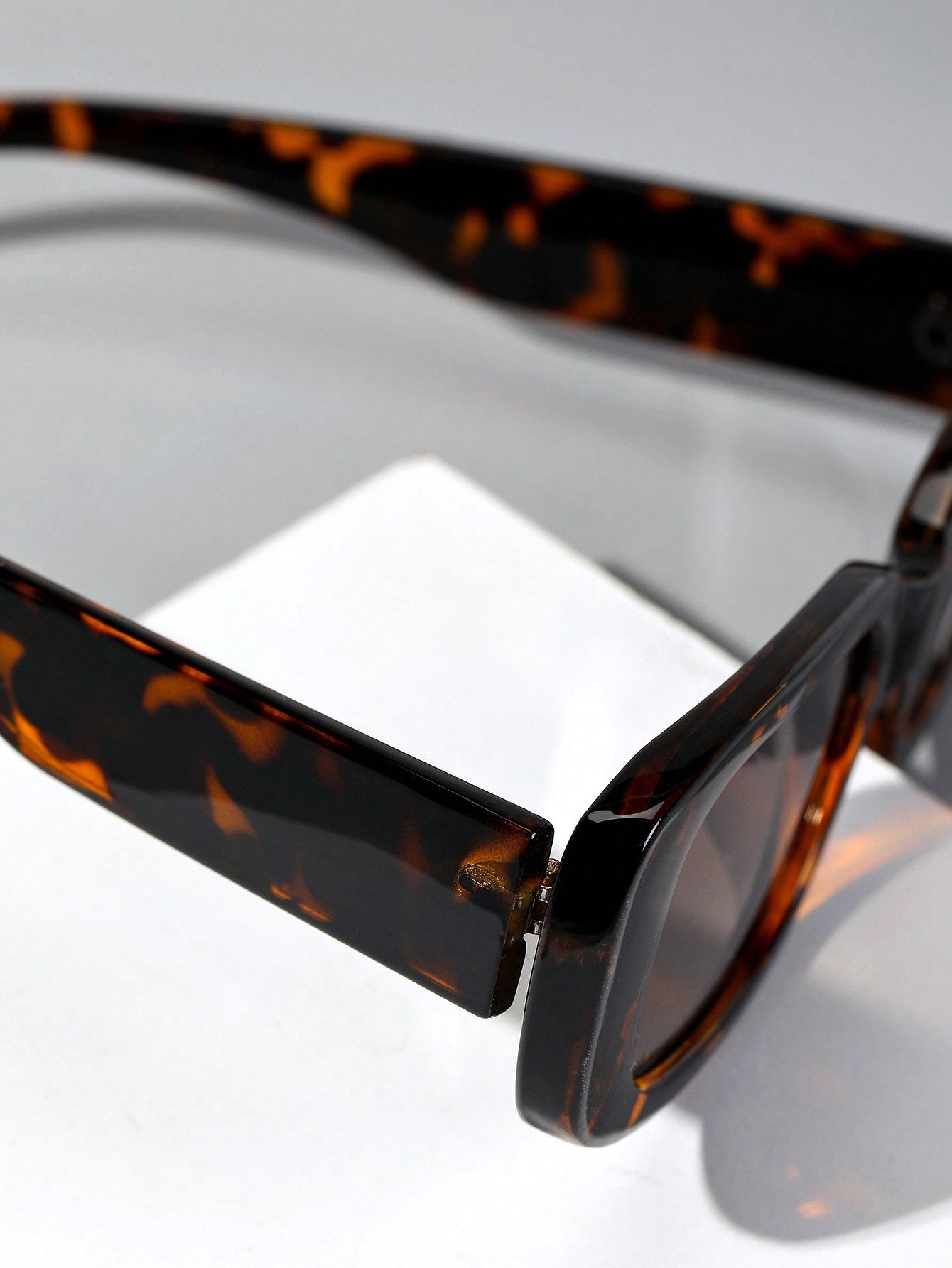 Unisex Tortoiseshell Y2K Rimless Square Sunglasses