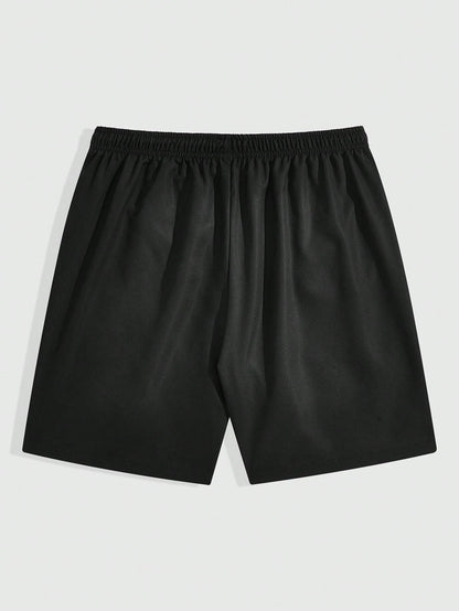 Men's Abstract Graphic Colorblock Drawstring Shorts