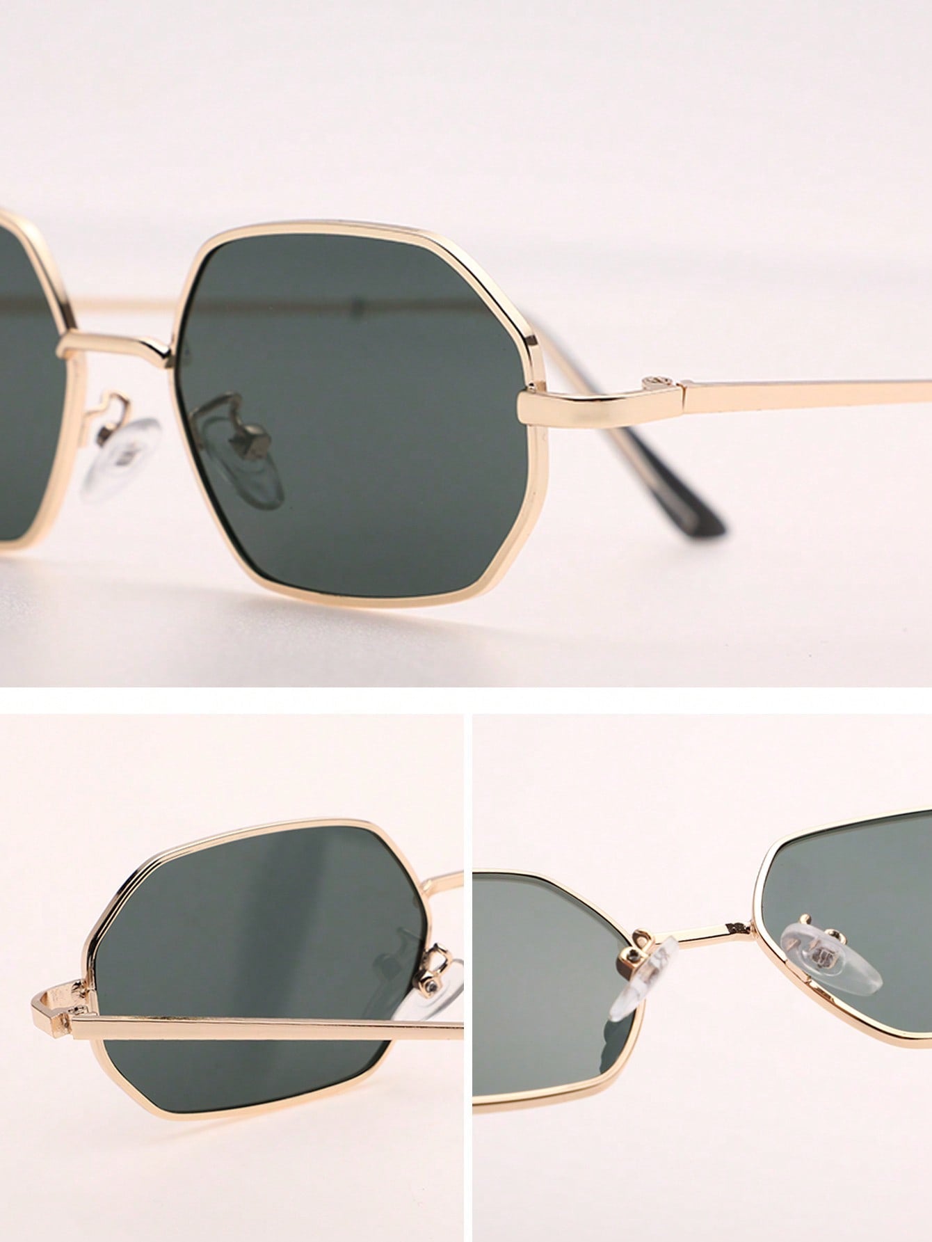 Geometric Metal Frame Y2K Gradient Lens Glasses