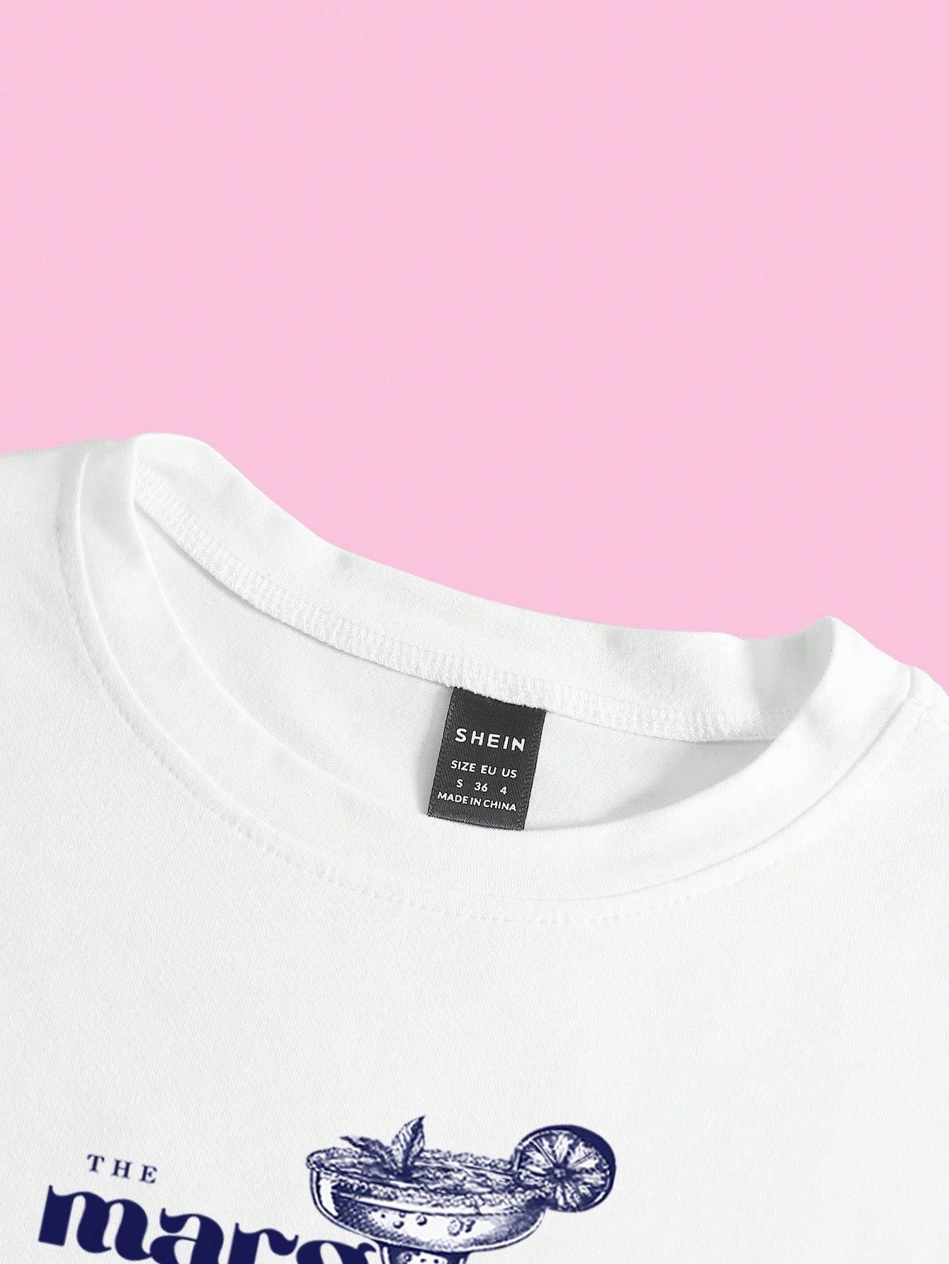 Y2K Martini Cocktail Graphic Cropped Tee