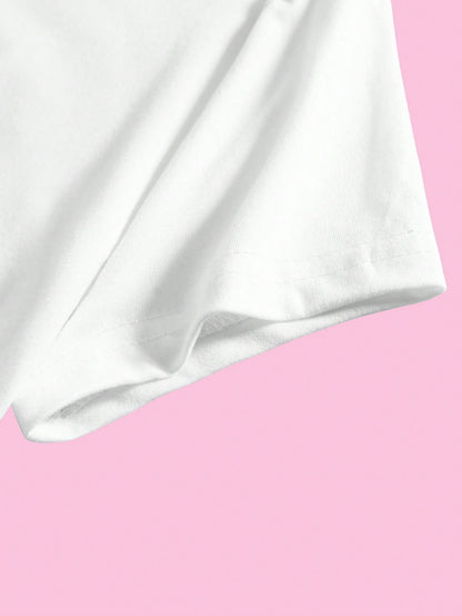 Y2K Martini Cocktail Graphic Cropped Tee