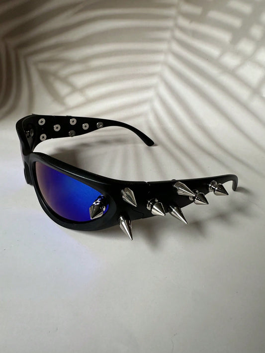 Retro Punk Rivet Small Frame Sci-Fi Designer Glasses