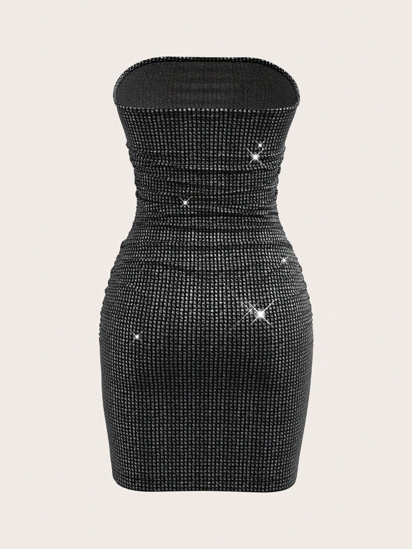 Metallic Strapless Ruched Mini Homecoming Dress