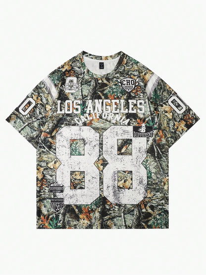 Street Life Dead Tree Camouflage Hip-Hop Streetwear Jersey