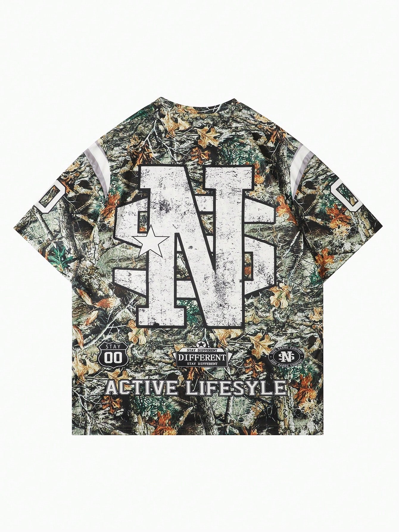 Street Life Dead Tree Camouflage Hip-Hop Streetwear Jersey