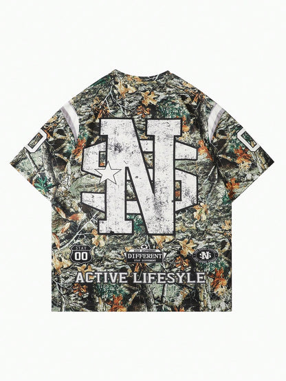 Street Life Dead Tree Camouflage Hip-Hop Streetwear Jersey