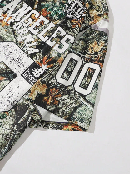 Street Life Dead Tree Camouflage Hip-Hop Streetwear Jersey