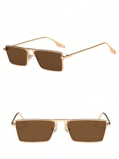 Retro Metal Square Small Frame Fashion Glasses
