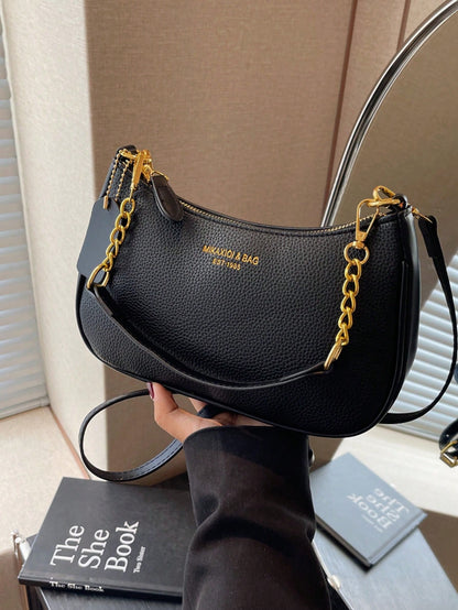 Minimalist Women's PU Shoulder Bag with Adjustable Strap