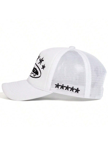 Five-Pointed Star Embroidered Trucker Hat