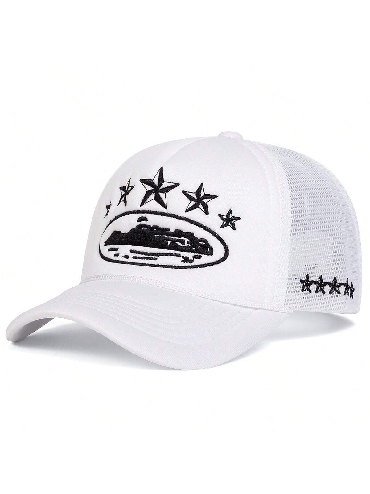 Five-Pointed Star Embroidered Trucker Hat