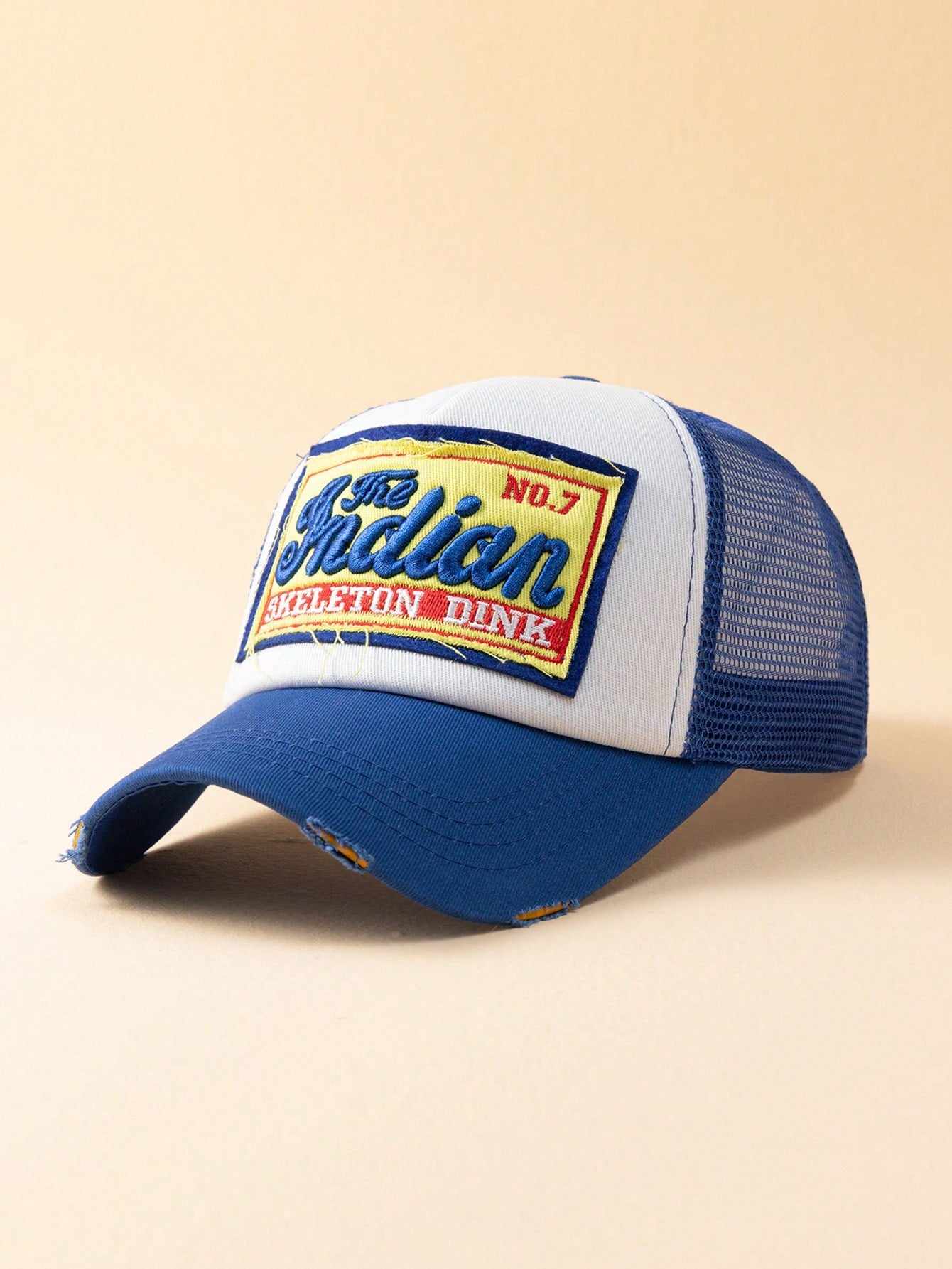 Unisex Mesh Letter Embroidered Adjustable Baseball Cap