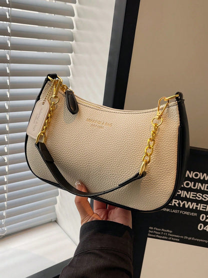 Minimalist Women's PU Shoulder Bag with Adjustable Strap