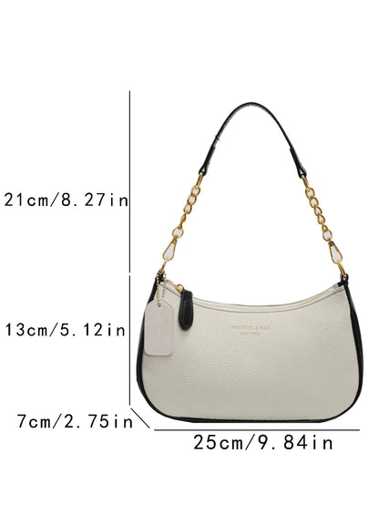 Minimalist Women's PU Shoulder Bag with Adjustable Strap