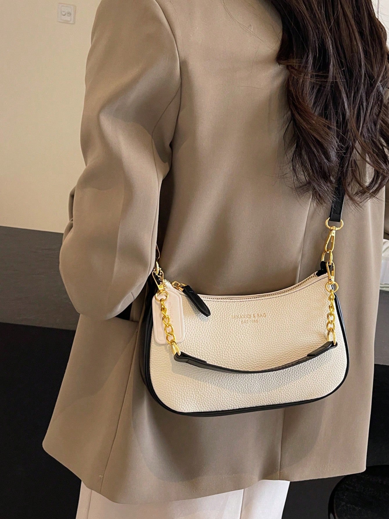 Minimalist Women's PU Shoulder Bag with Adjustable Strap