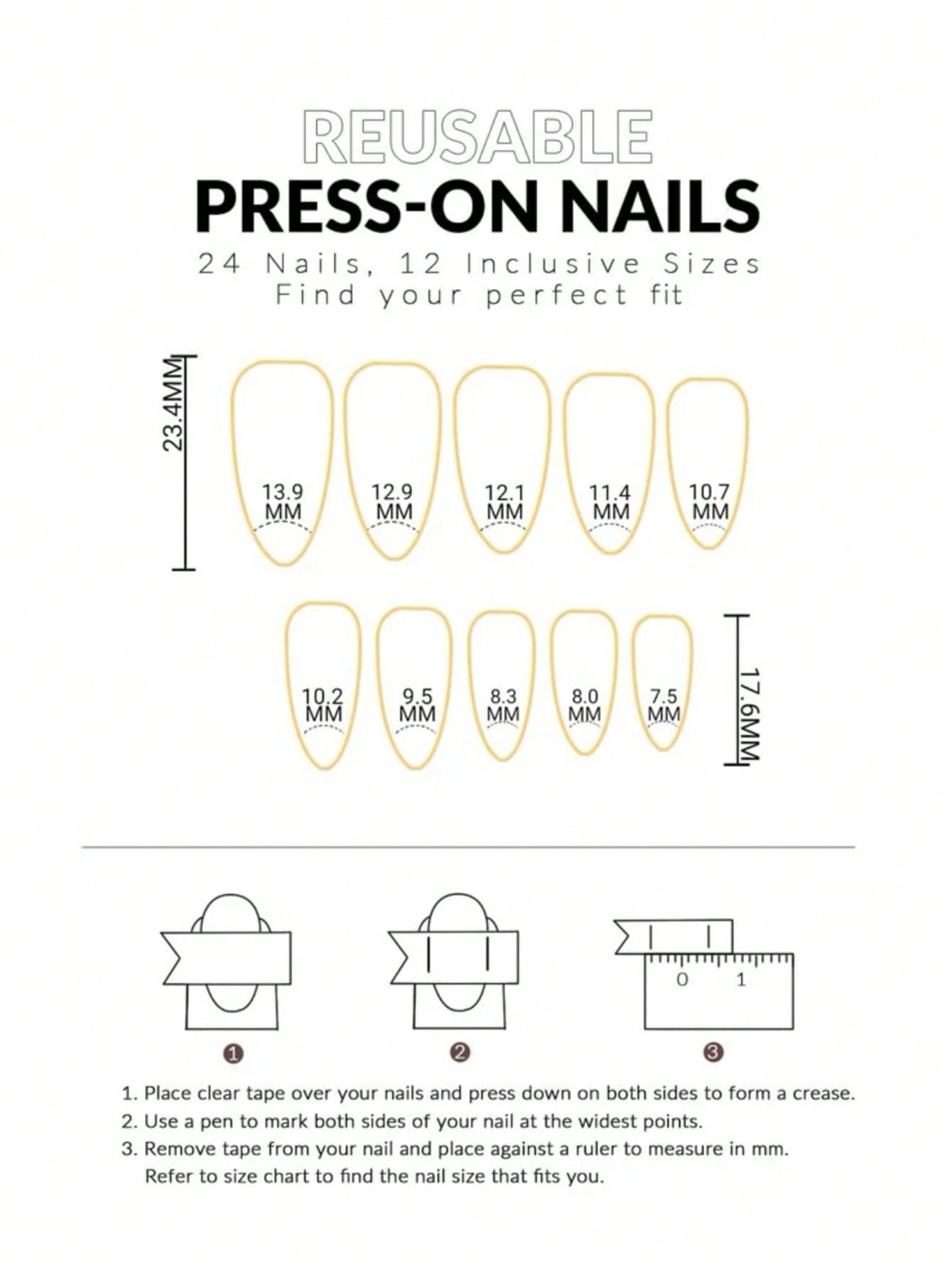 Halloween Ghost Spider Web Almond Press-On Nails