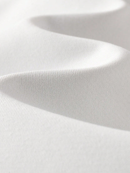 Men's White Loose Fit V-Neck Short Sleeve Jersey Sports