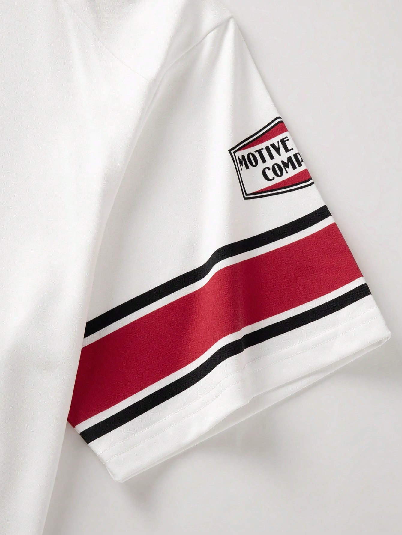 Men's White Loose Fit V-Neck Short Sleeve Jersey Sports