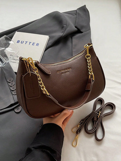 Versatile PU Leather Shoulder & Crossbody Underarm Bag