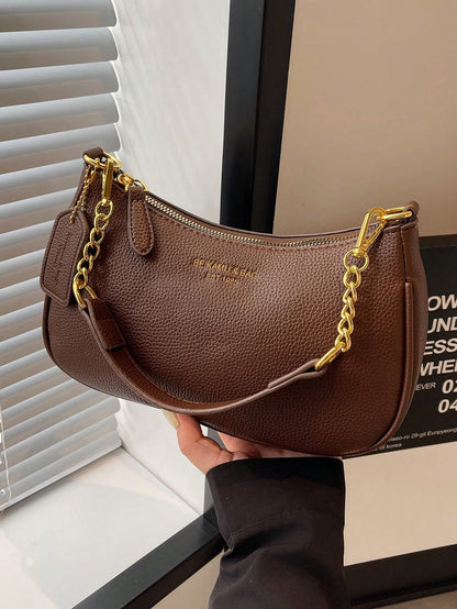 Minimalist Women's PU Shoulder Bag with Adjustable Strap