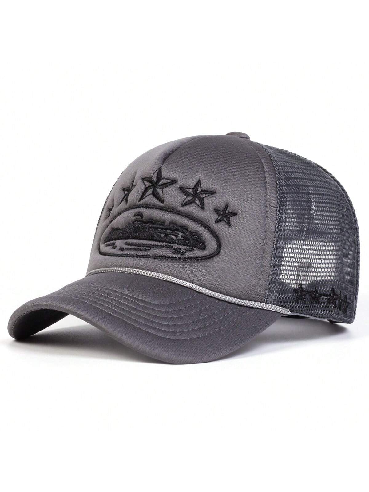 Five-Pointed Star Embroidered Trucker Hat