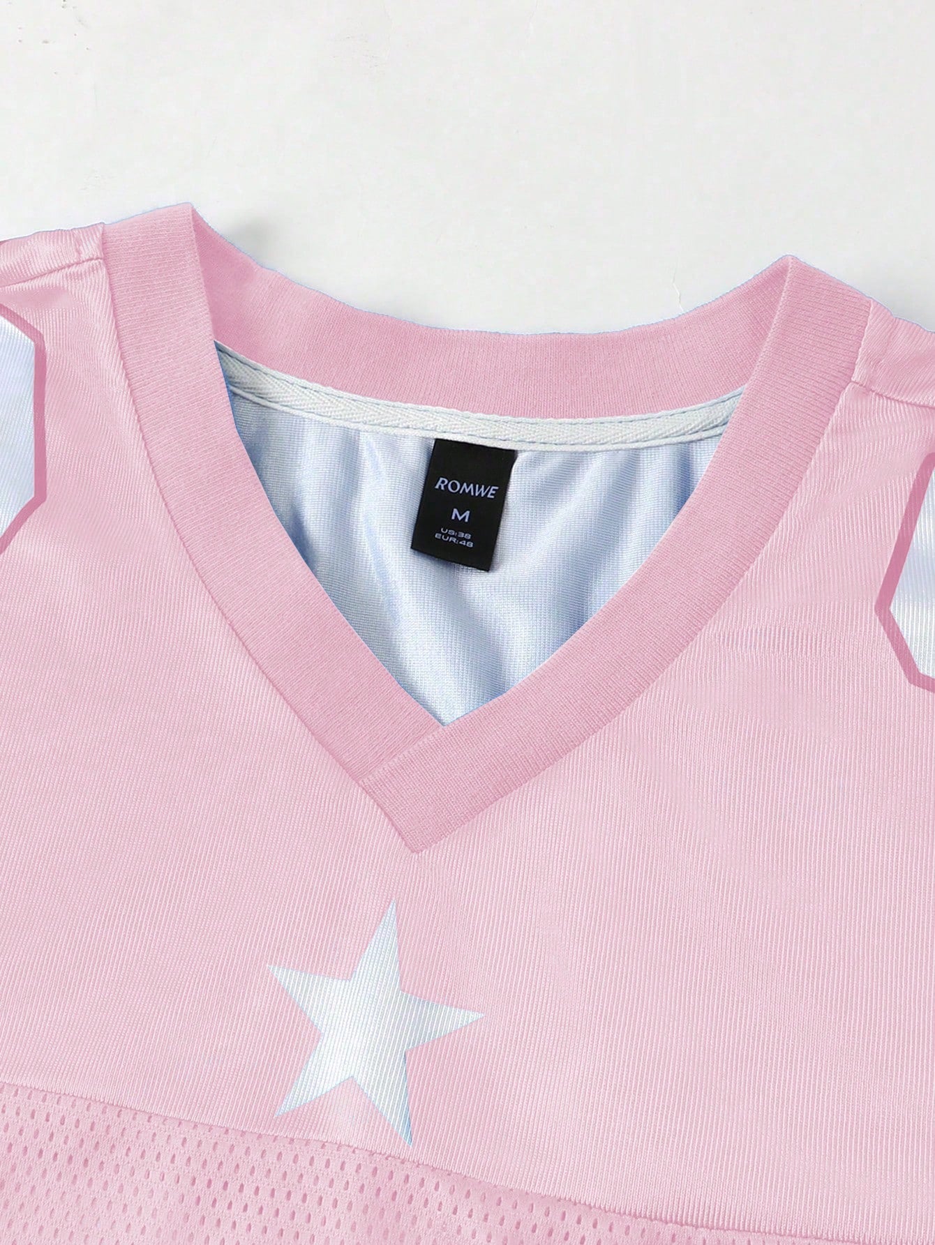 Pink Patched Sports Loose Fit Short Sleeve Jersey