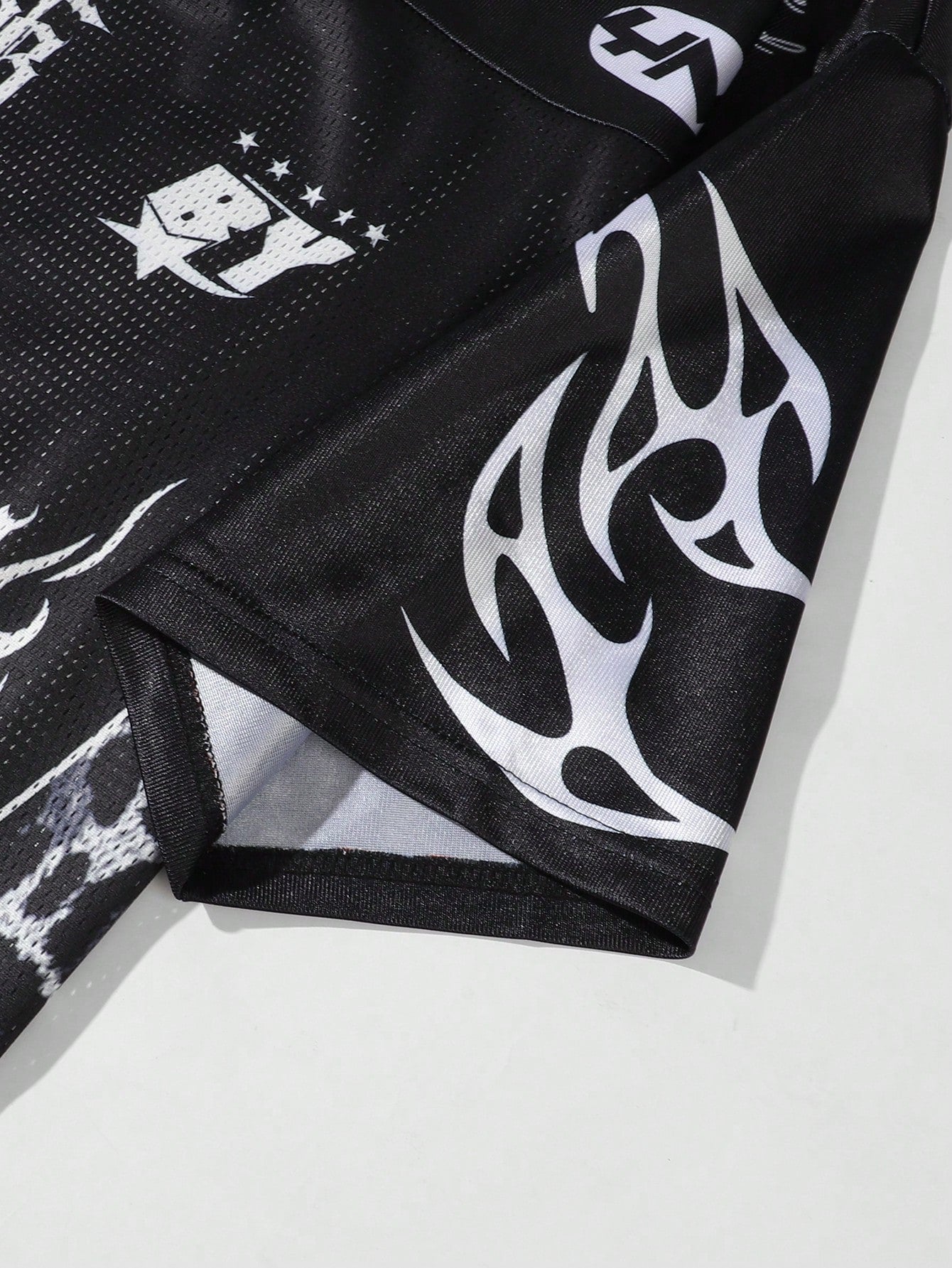 Black Leopard Print V-Neck Streetwear Basketball Jersey