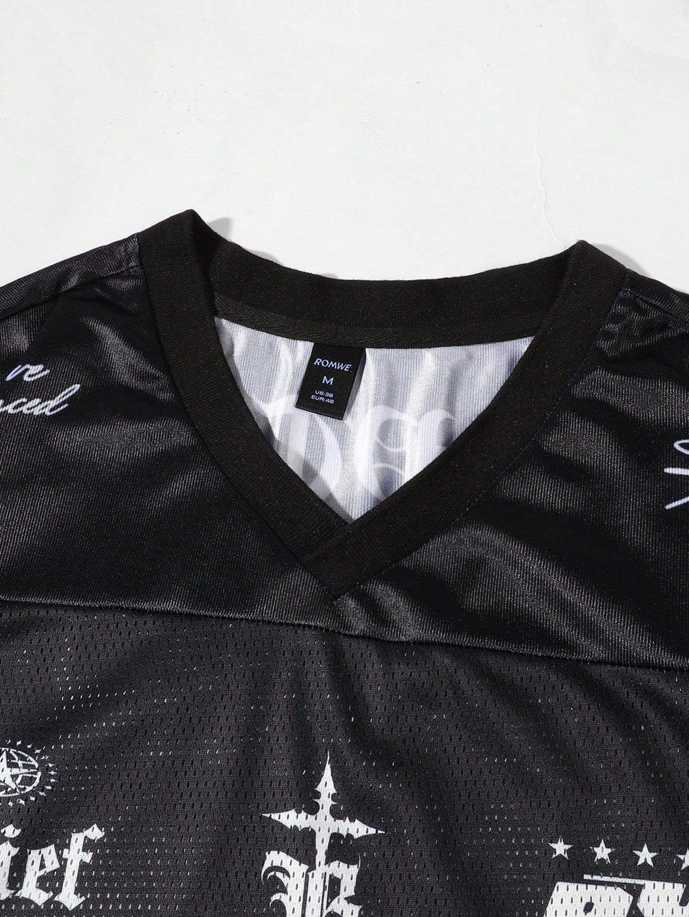 Black Leopard Print V-Neck Streetwear Basketball Jersey