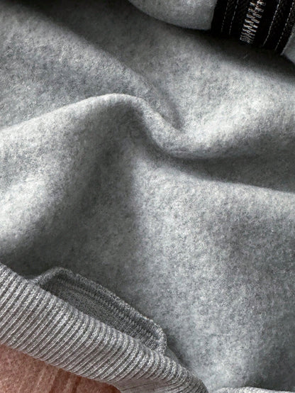 Men's Loose Fit Thermal Zip-Up Hooded Sweatshirt