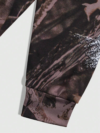 Men All-Over Print Minimalist Hoodie