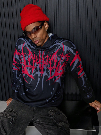 Men Color Block Tie Dye Hoodie