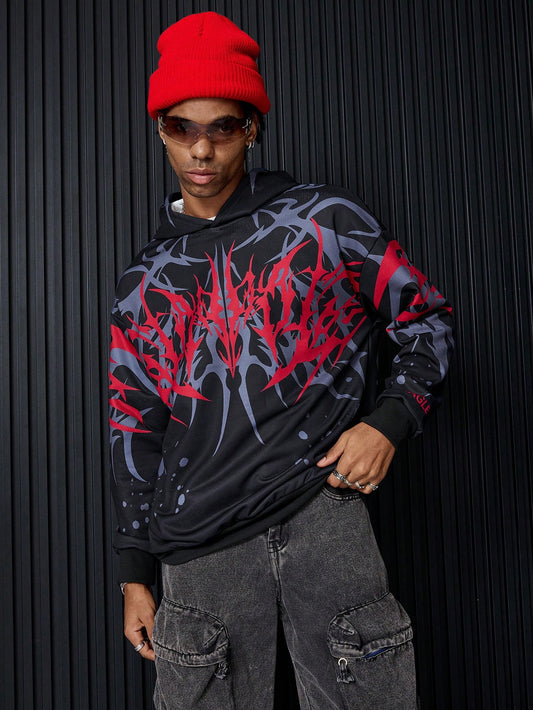 Men Color Block Tie Dye Hoodie