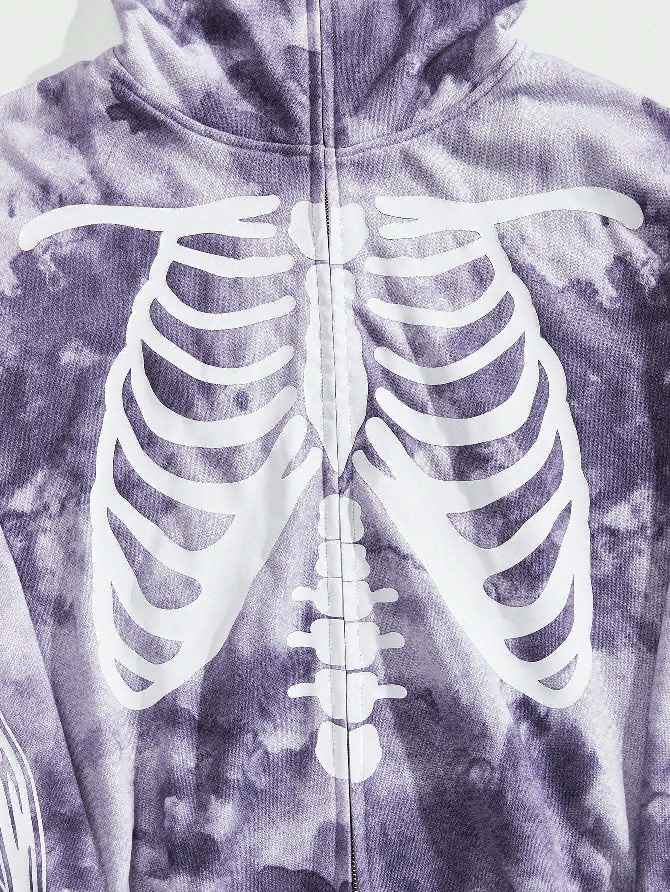 Men's Tie-Dye Skull Printed Hoodie
