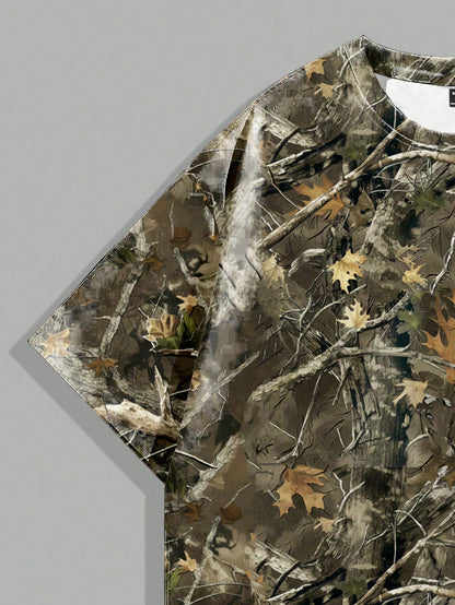 Casual Men's Multicolor Tie-Dye Round Neck Jersey