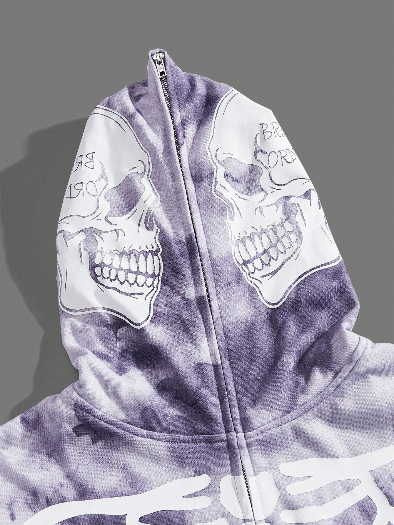 Men's Tie-Dye Skull Printed Hoodie