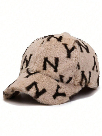 Unisex Random Leopard Print Fuzzy Y2K Baseball Cap