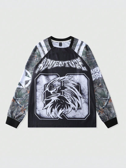 Street Life Men’s Long-Sleeve Twig & Deadwood Camouflage Sports Jersey