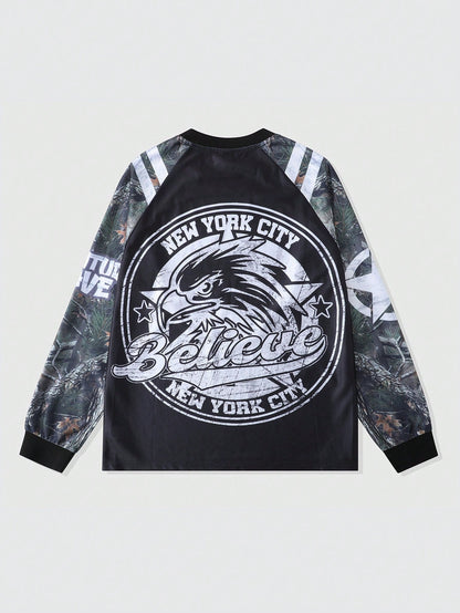 Street Life Men’s Long-Sleeve Twig & Deadwood Camouflage Sports Jersey