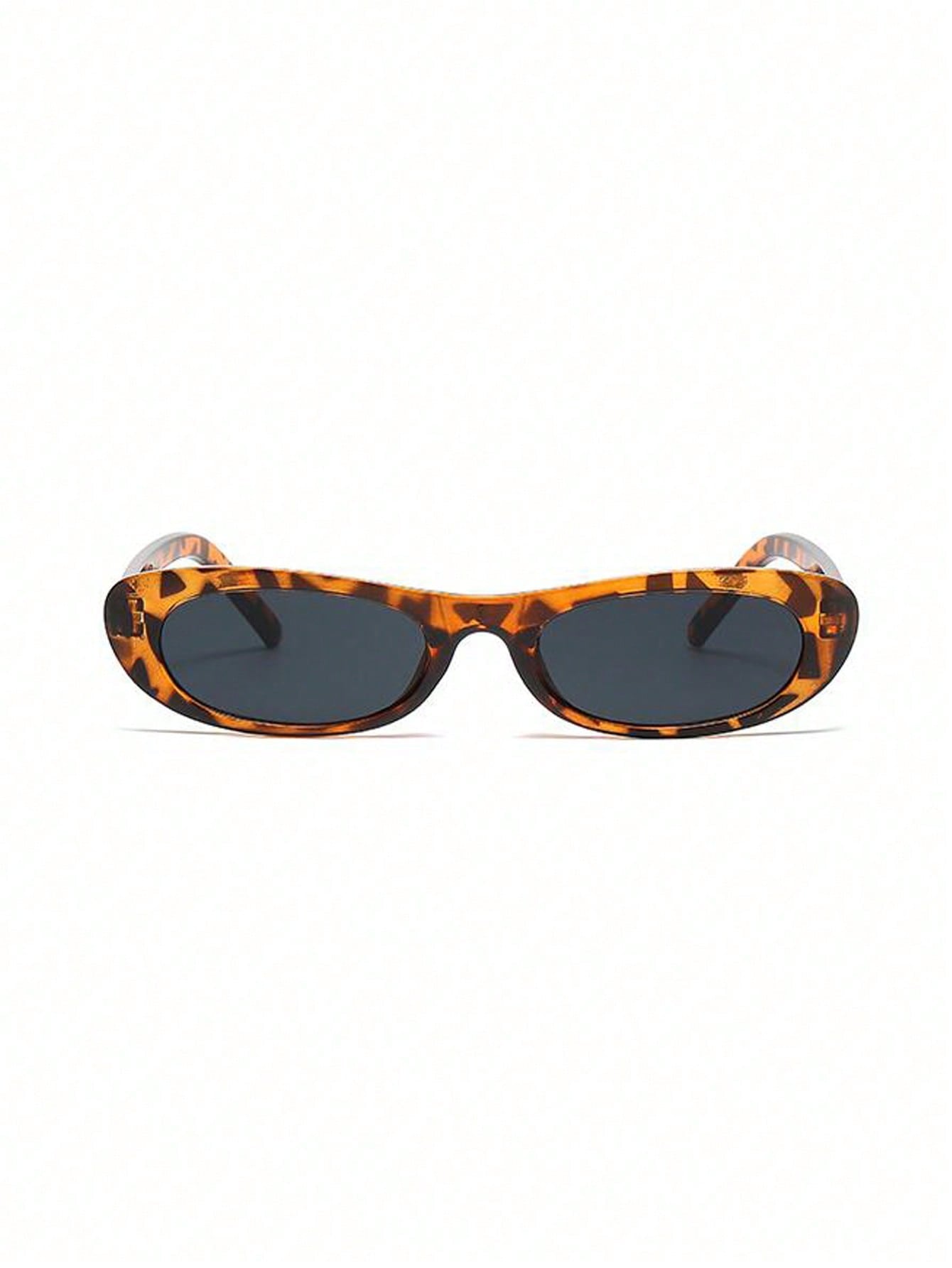 Classic Retro Oval Narrow Frame Sunglasses