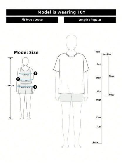 Tween Girls Dark Green Loose Fit Sporty V-Neck Jersey