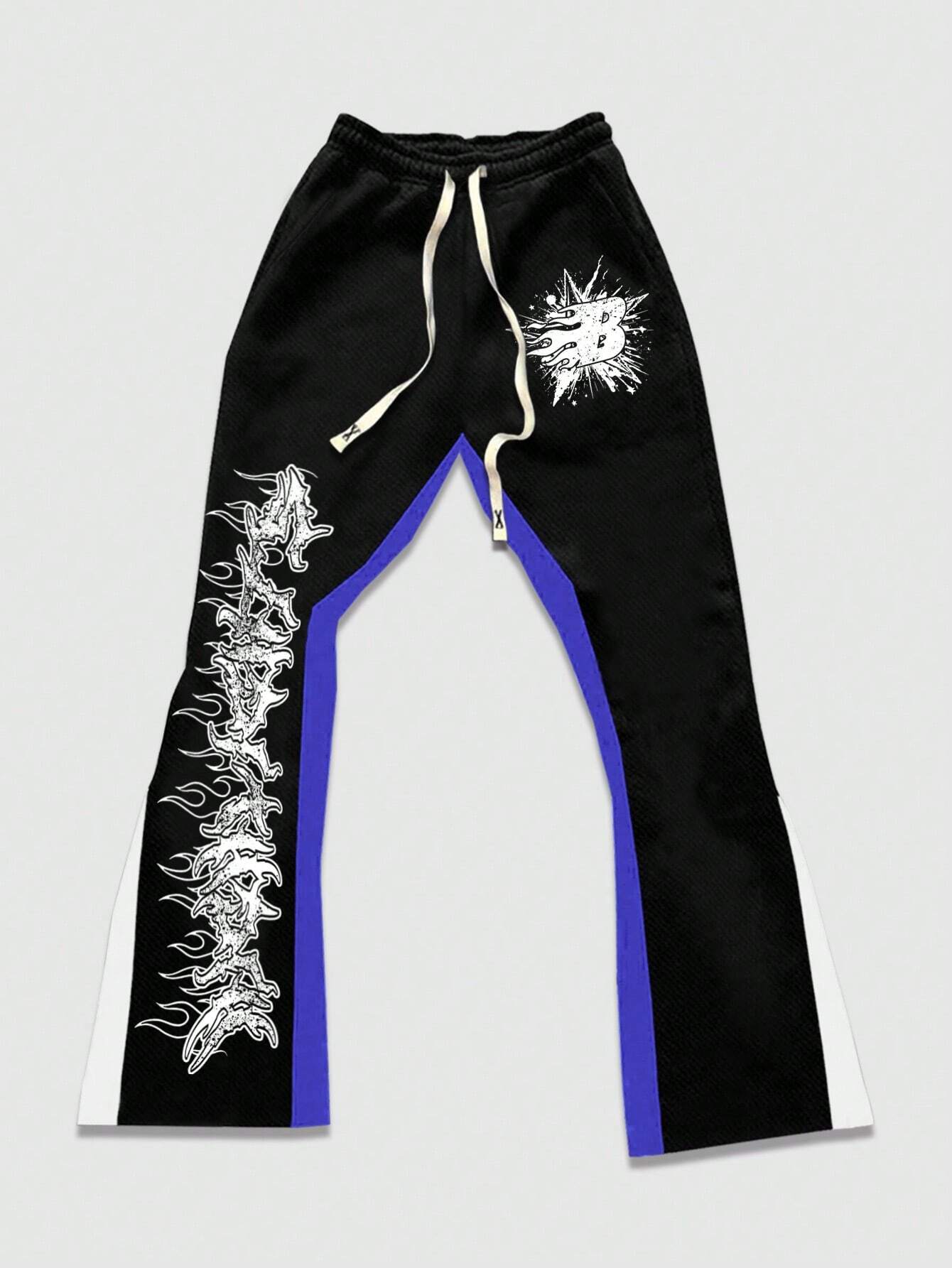 Men Graphic Print Sweatshirt & Pants Set