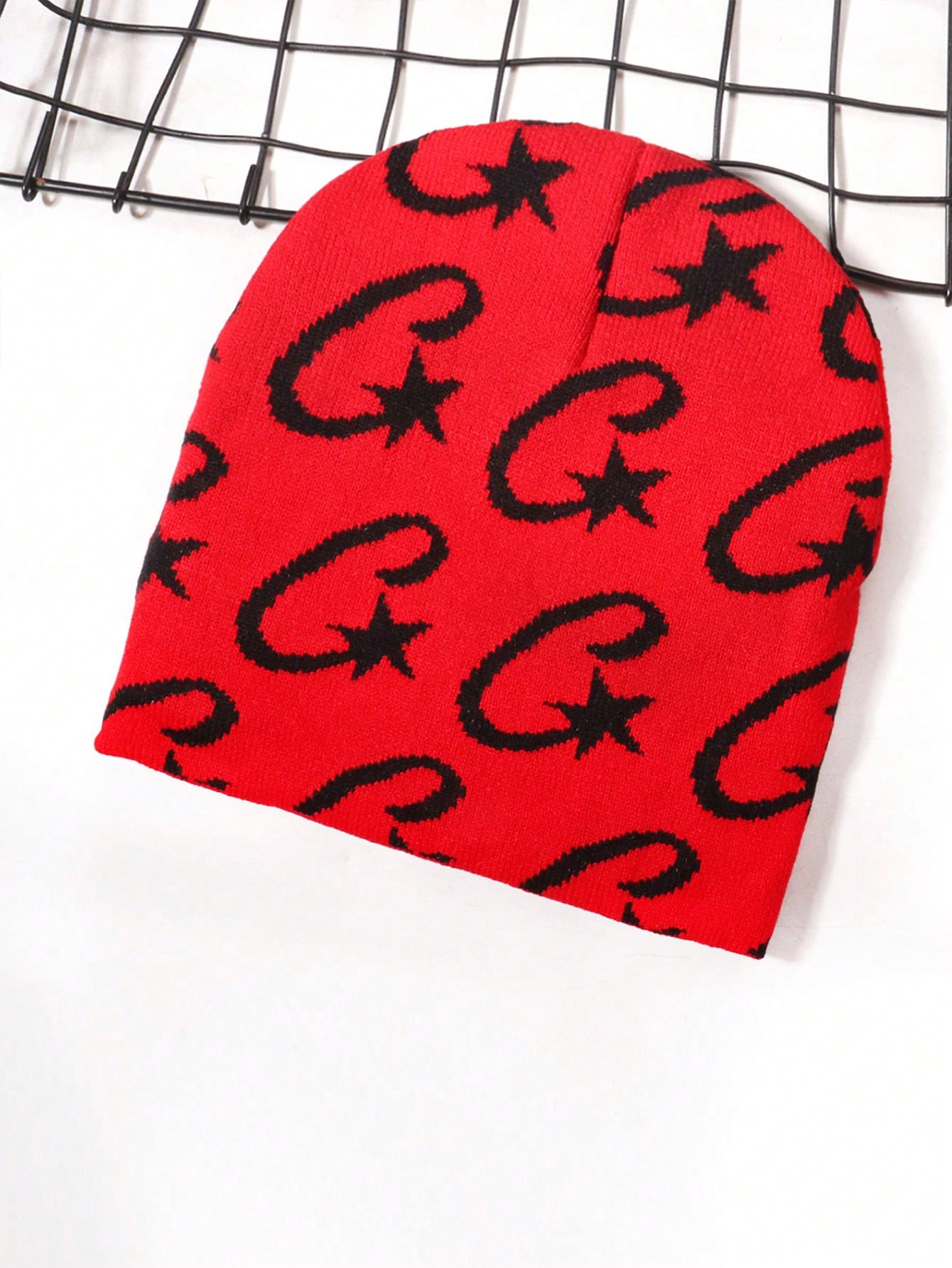 Letter C Constellation Jacquard Knitted Beanie Cap