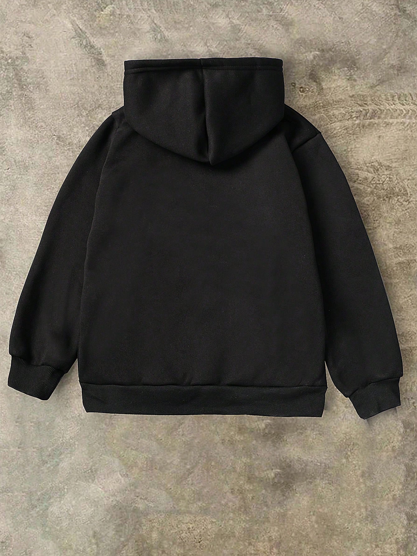 Tween Boys Casual Letter Pattern Zip Up Hoodie
