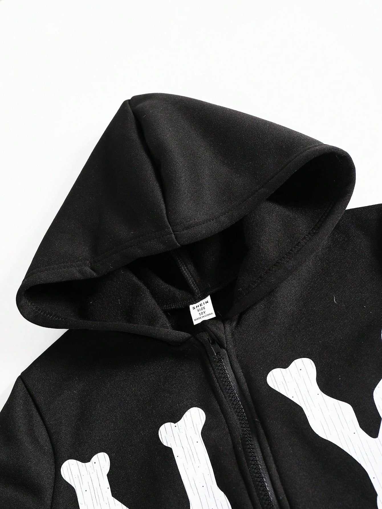 Tween Boys Casual Letter Pattern Zip Up Hoodie
