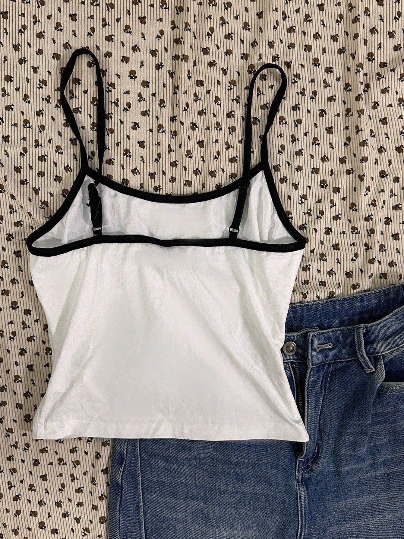 Vintage Race Car Leopard Print Cami Crop Top