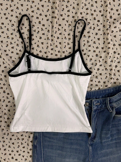 Vintage Race Car Leopard Print Cami Crop Top