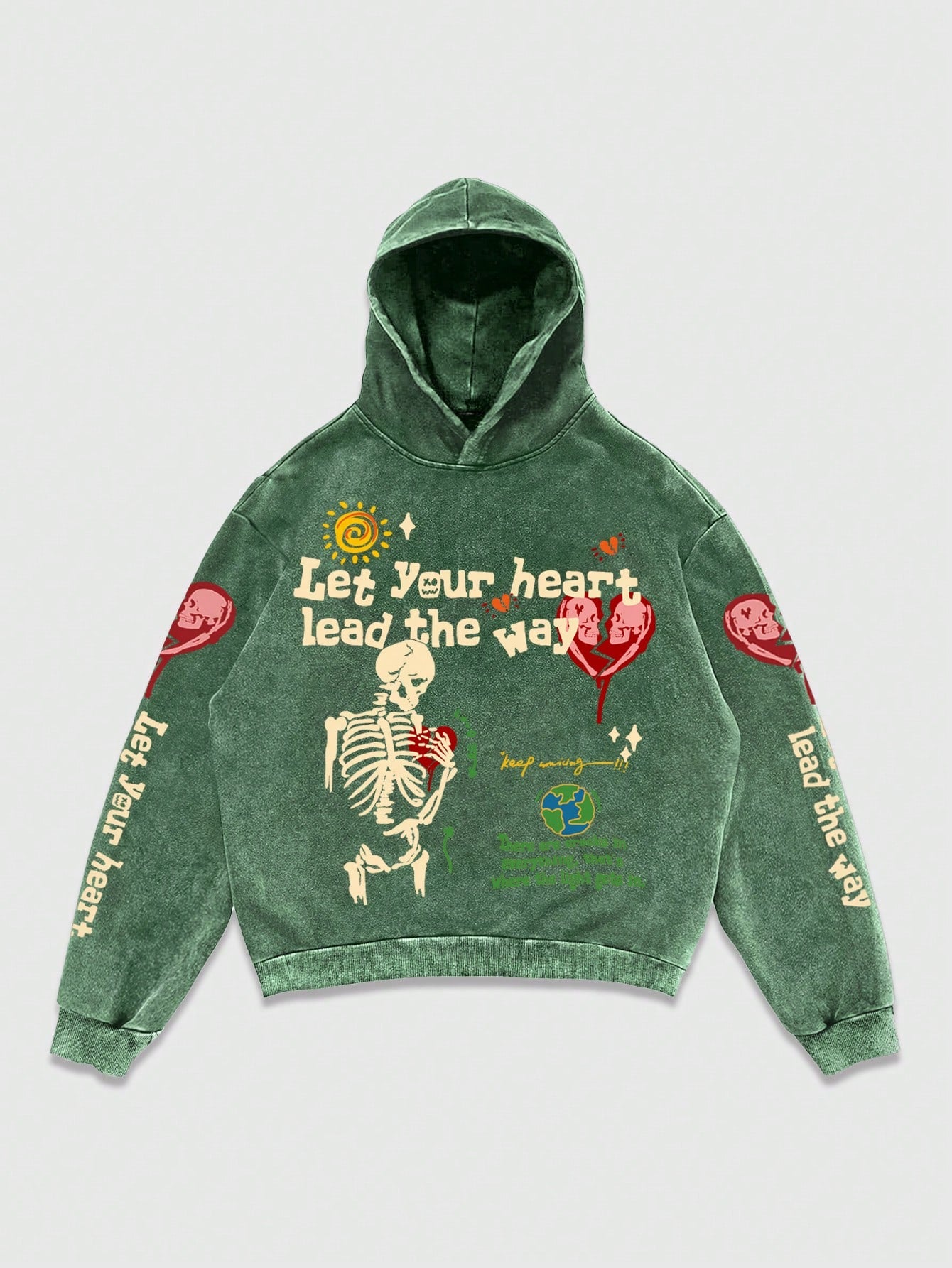 Men Skull Graphic Hoodie